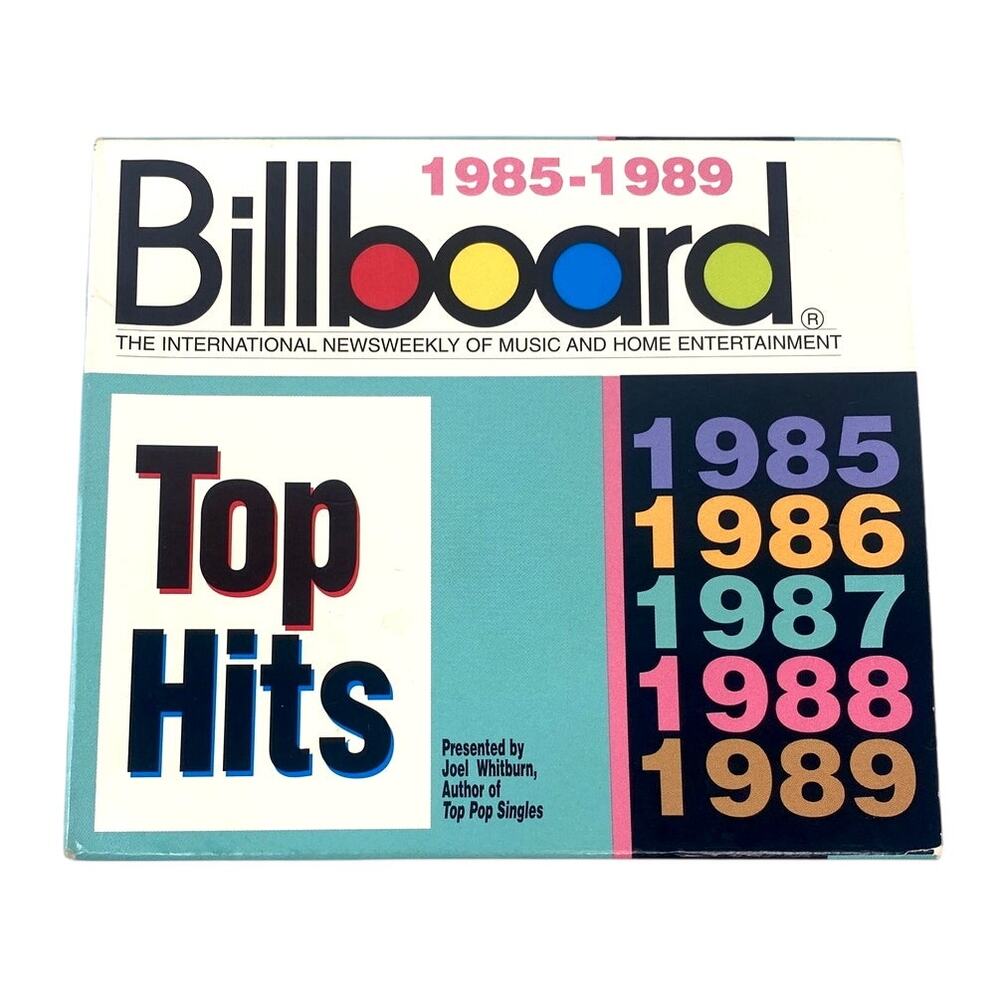 Vtg 1994 Billbaord Top Hits 1985-1989 5 Disc Box Set Various Artists Rhino